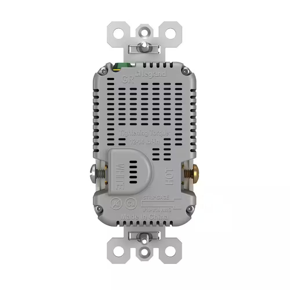 15A 125V Tamper-Resistant Duplex Outlet w/ 6A PLUS 30W  USB C/C Nickel