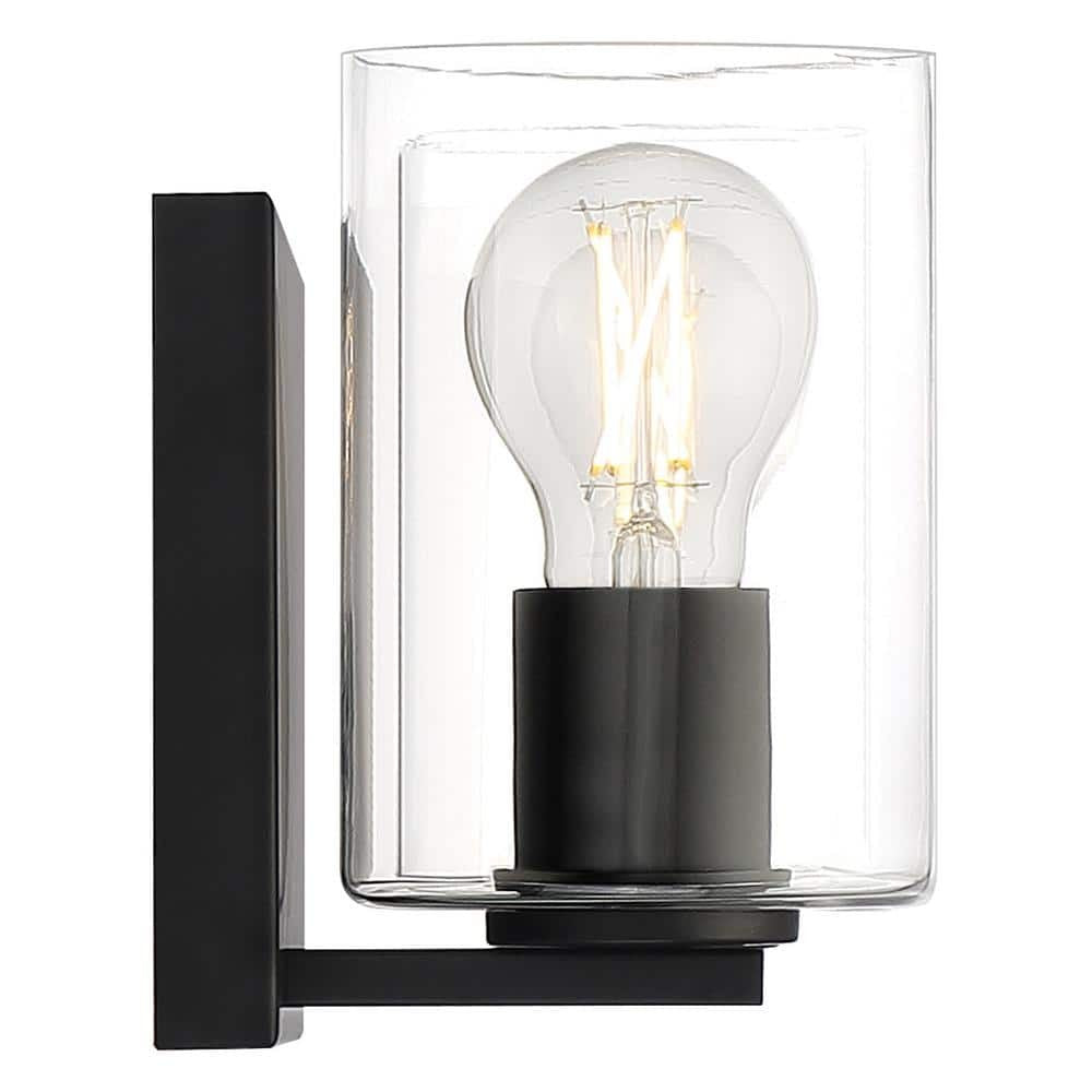 Access Lighting 22 in. 3-Light Matte Black LED Bathroom Vanity Light