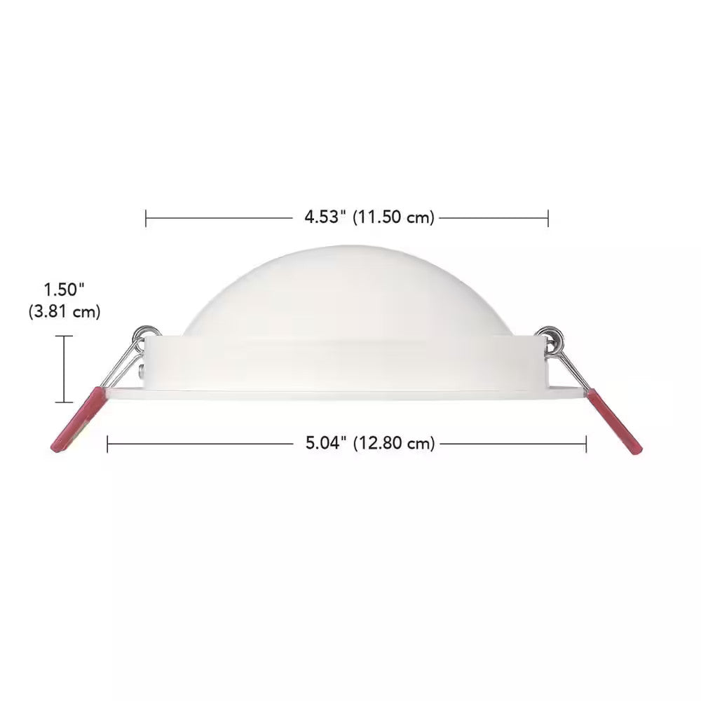 Commercial Electric 4" LED 3-Level Ultra Canless Recessed Light, Adjustable CCT