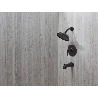  GLACIER BAY Oswell 1-Handle Tub and Shower Faucet in Matte Black + Valve