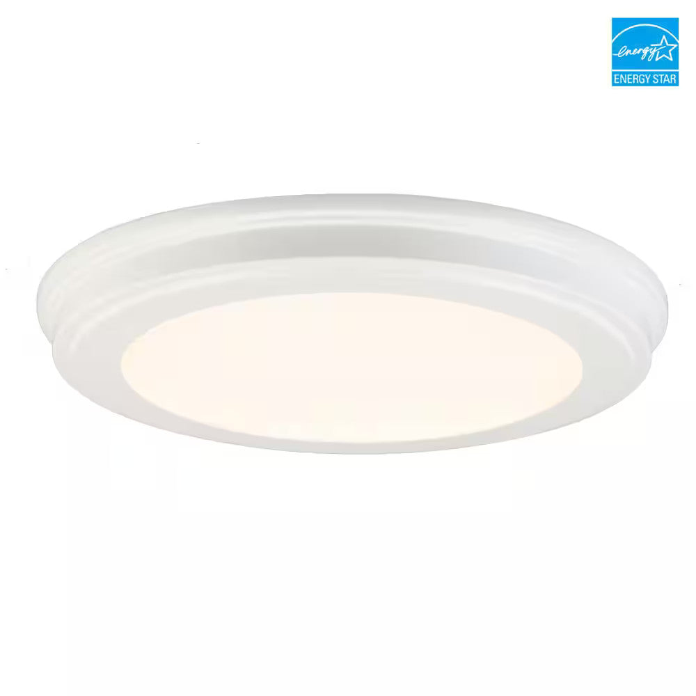 Commercial Electric 13 in. White Selectable LED Flush Mount
