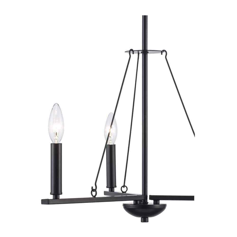 Bel Air Lighting Linden 3-Light Black Candle Chandelier 11643 BK
