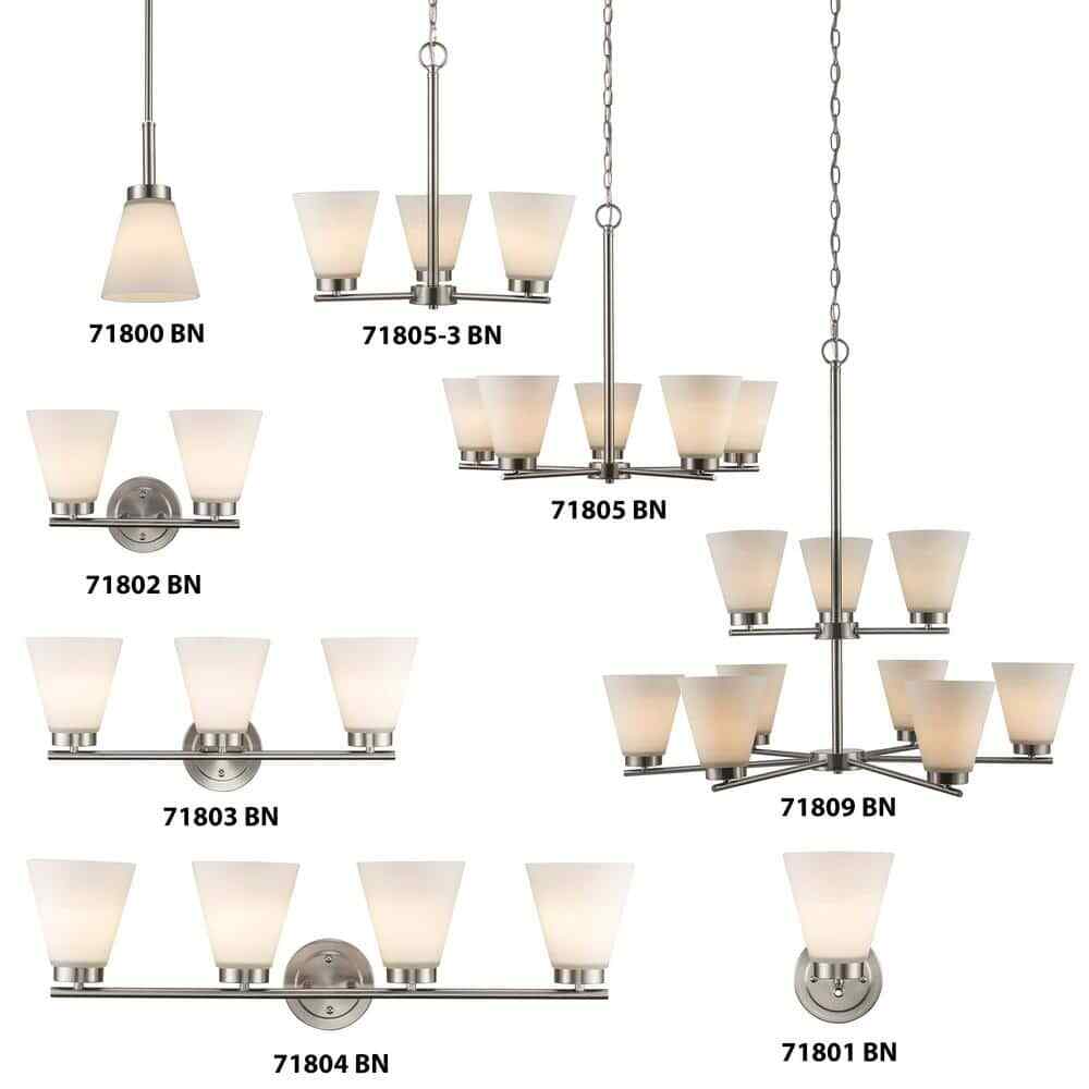 Bel Air Lighting Fifer Brushed Nickel Mini Pendant Light w/ Frosted Glass