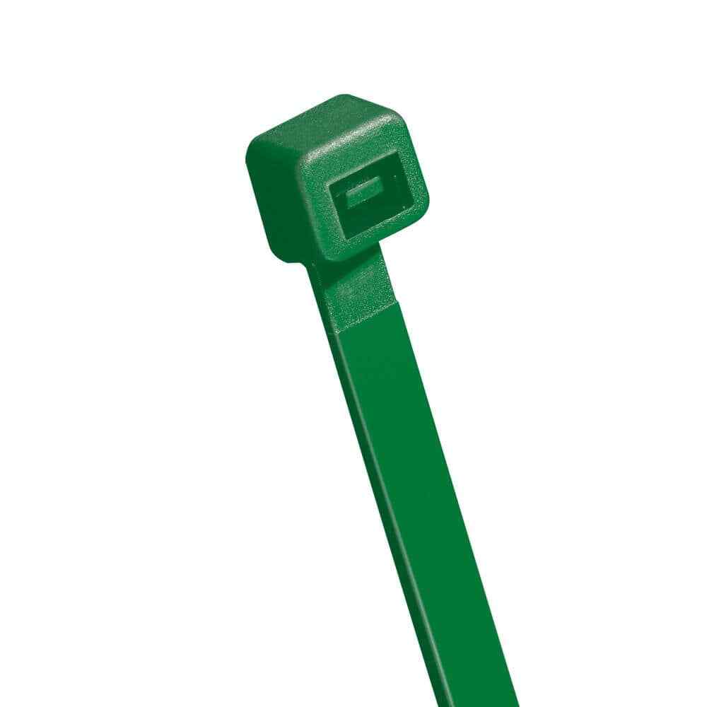 8 in Standard 50 lb. Tensile Strength UL 21S Rated Cable Zip Ties 100-Pack Green