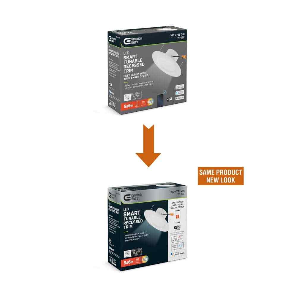 CE 5 in/6 in. SMART Integrated LED Recessed Light Trim Wireless Hubspace