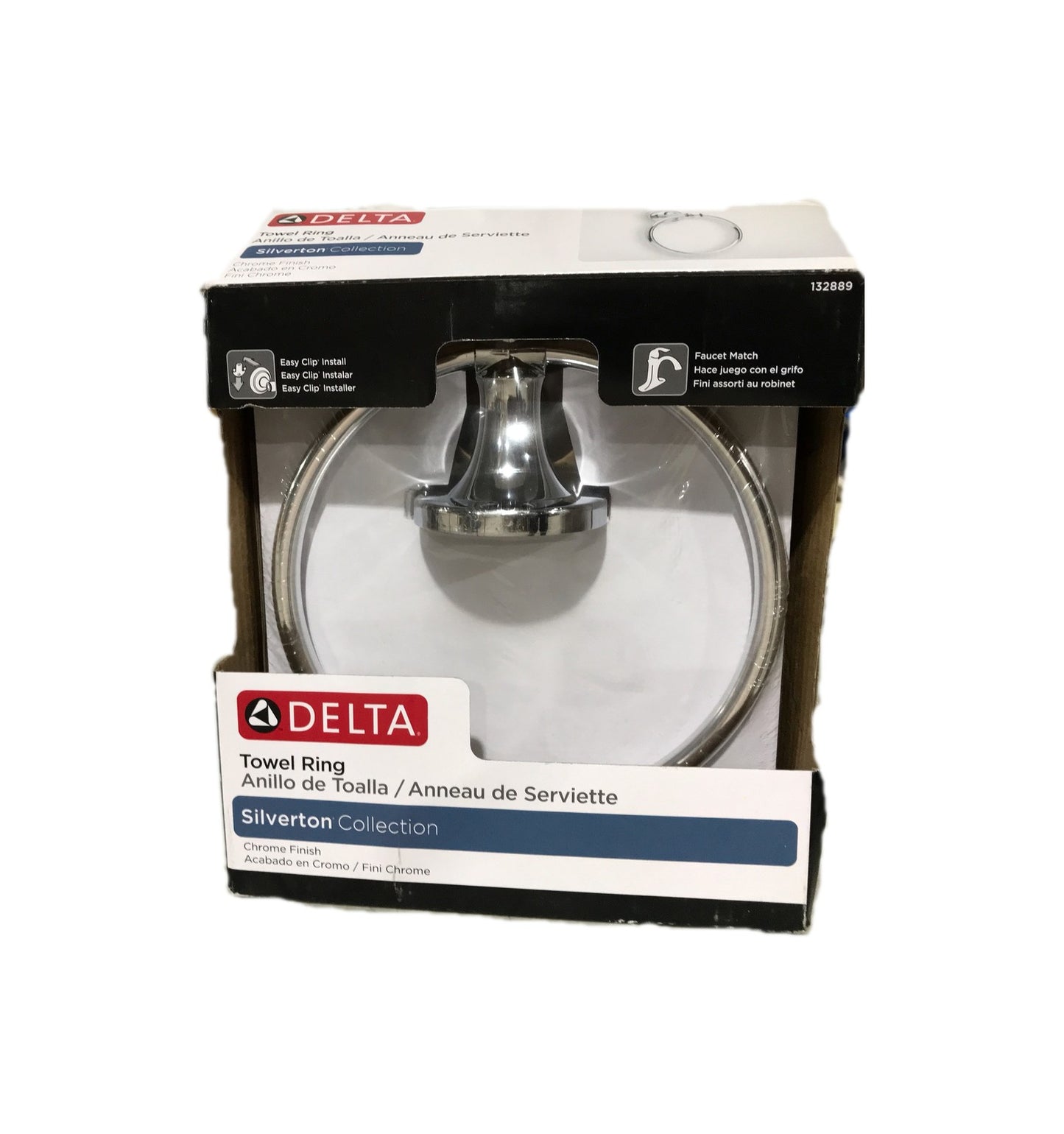 Delta Silverton Towel Ring Polished Chrome 132889