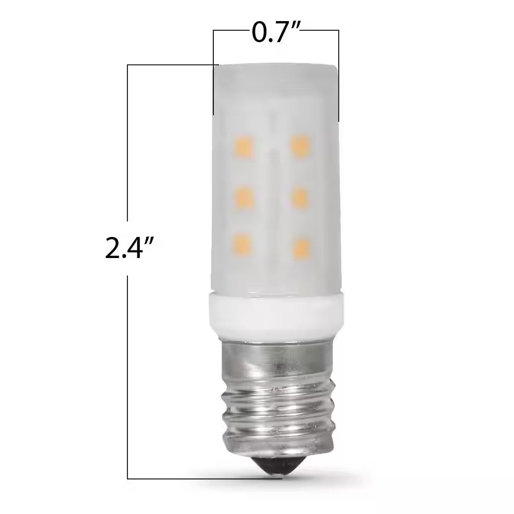 *3 PACK* Feit Electric 40W Eq T8 Intermediate E17 Appliance LED Bulb Warm 3000K