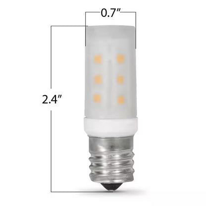 *3 PACK* Feit Electric 40W Eq T8 Intermediate E17 Appliance LED Bulb Warm 3000K