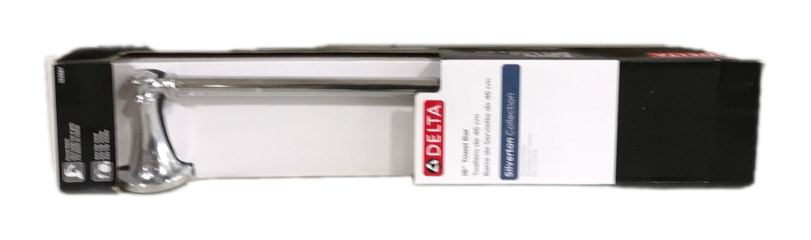 Delta Silverton 18" Wall Mount Towel Bar Bath Hardware Accessory Polished Chrome