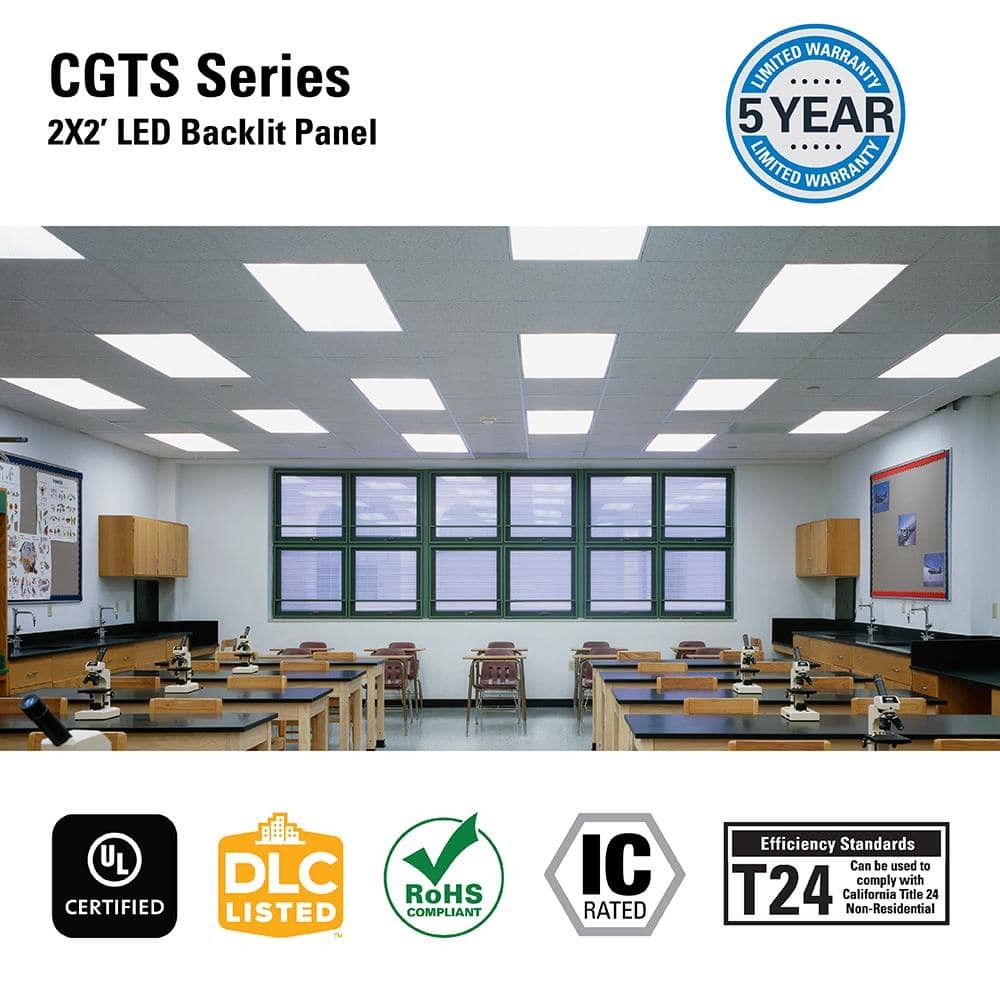 Cooper LED Backlit Selectable Lumen and CCT Panel White 22CGTS-L3C3R