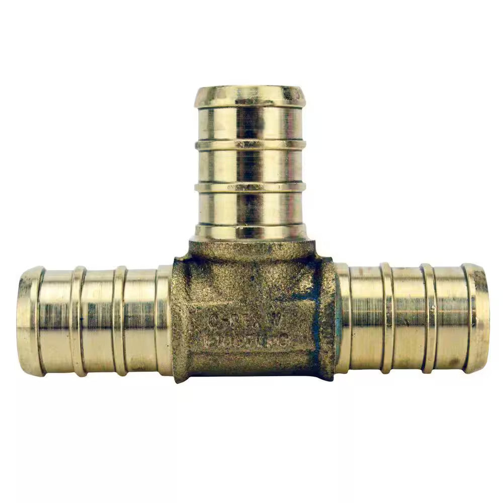Apollo 1/2 in. Brass PEX-B Barb Tee 10-Pack APXT1210PK