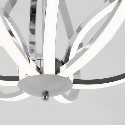 Artika Meridian 30-Watt 1 Light Chrome Modern Integrated LED Pendant Light Fixtu