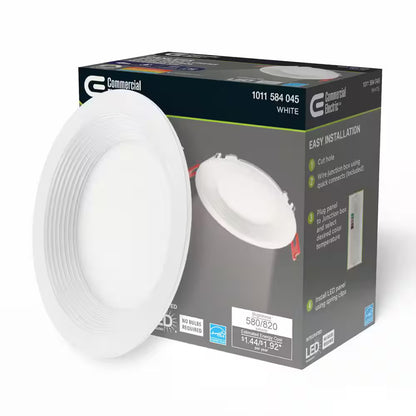 Commercial Electric Premium 4" LED Baffle Canless Recessed Adjust CCT and Lumen