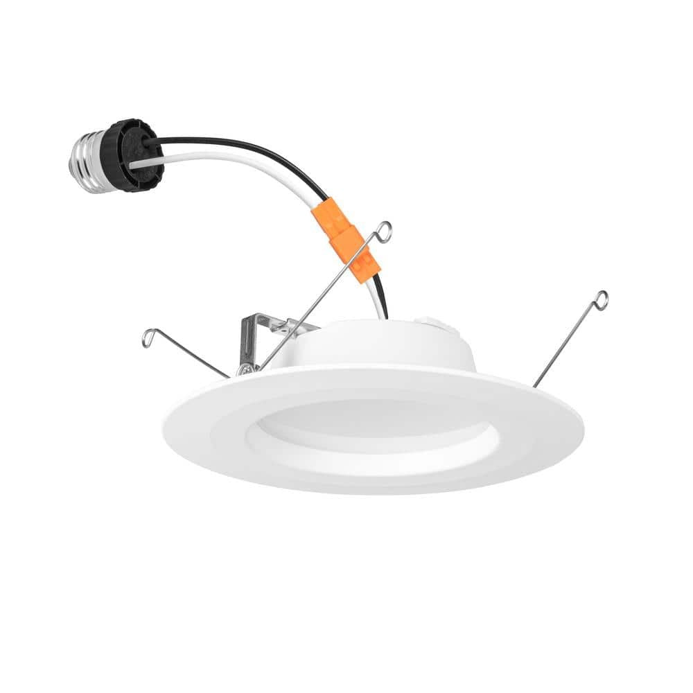 4-PACK C.E. 5/6 in. Integrated LED White Dimmable Recessed Light Trim