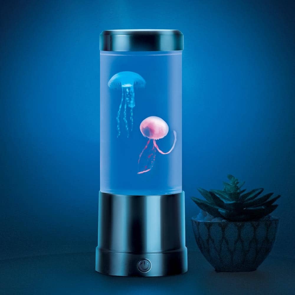 9 in. Black Indoor Jellyfish Table Lamp with RGB LED