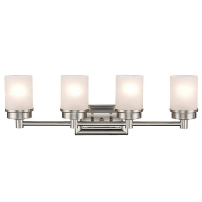 Bel Air Lighting Fusion 27.5 in. 4-Light Brushed Nickel Bathroom Vanity Light