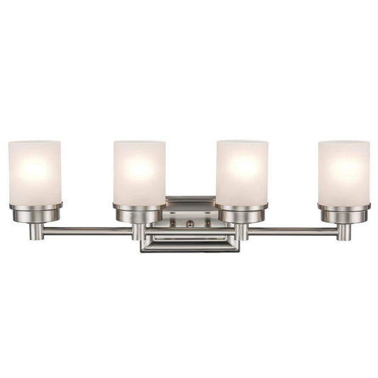 Bel Air Lighting Fusion 27.5 in. 4-Light Brushed Nickel Bathroom Vanity Light