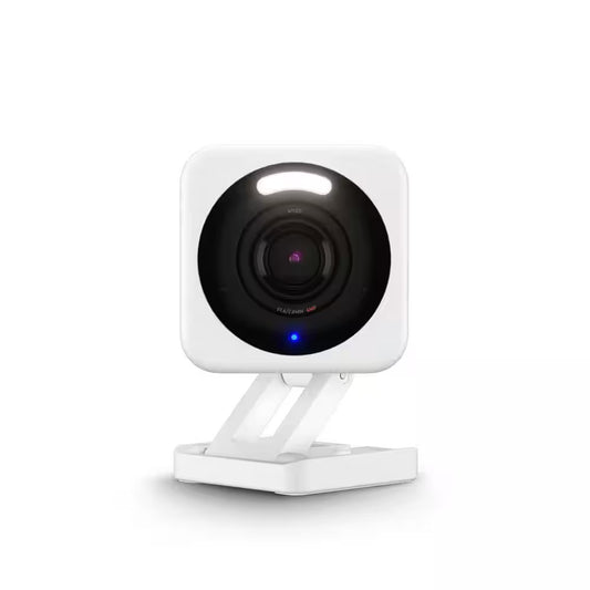 Cam v4 Wi-Fi 2.5K QHD Plug-In Smart Security Camera Night Vision 2-Way White