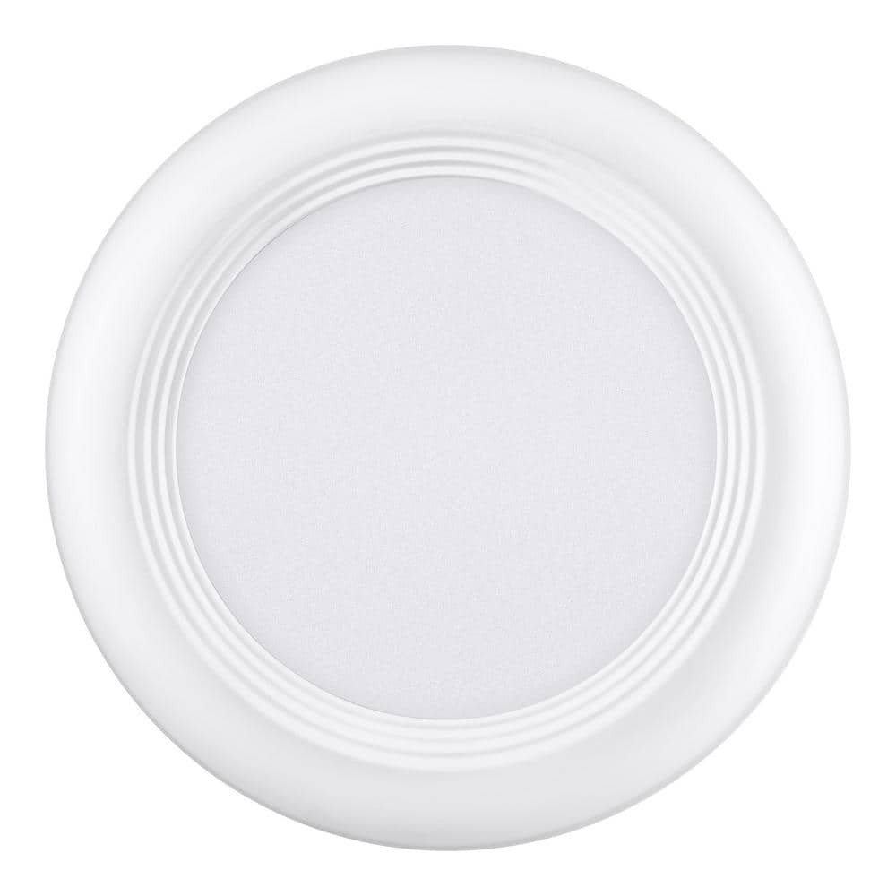 Commercial Electric 6 in LED Flush Mount Ceiling Light J Box Compatible 6 Pack