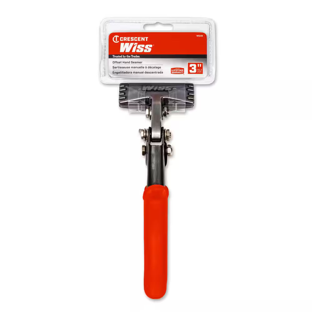Crescent Wiss 3-1/4 in. Offset Hand Seamer WS4N with Non-Slip Cushion Grips