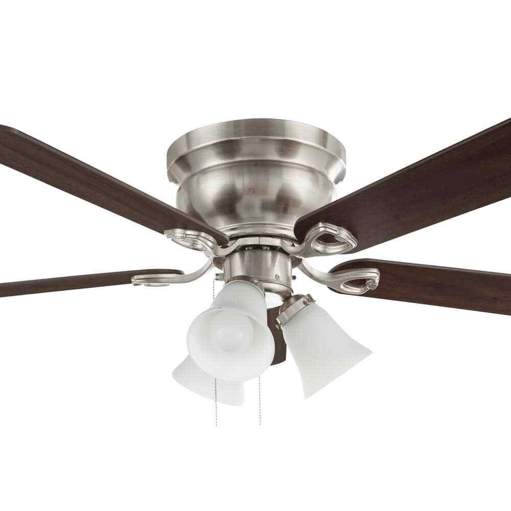 Clarkston II 44 in. LED Indoor Brushed Nickel Ceiling Fan with Light Kit