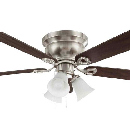 Clarkston II 44 in. LED Indoor Brushed Nickel Ceiling Fan with Light Kit