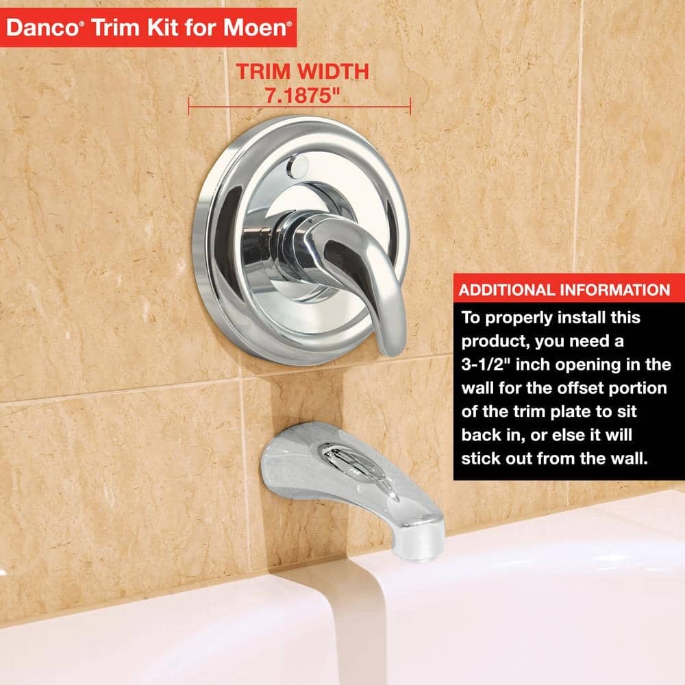 DANCO 2-Handle Tub and Shower Trim Kit in Chrome For Moen