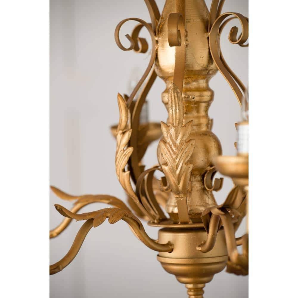 A&B Home 44028 Classic 6 Light 23.6 inch Gold Pendant Ceiling Light