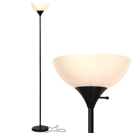 Brightech Sky Dome 72 in. Classic Black Industrial Dimming LED Floor Lamp