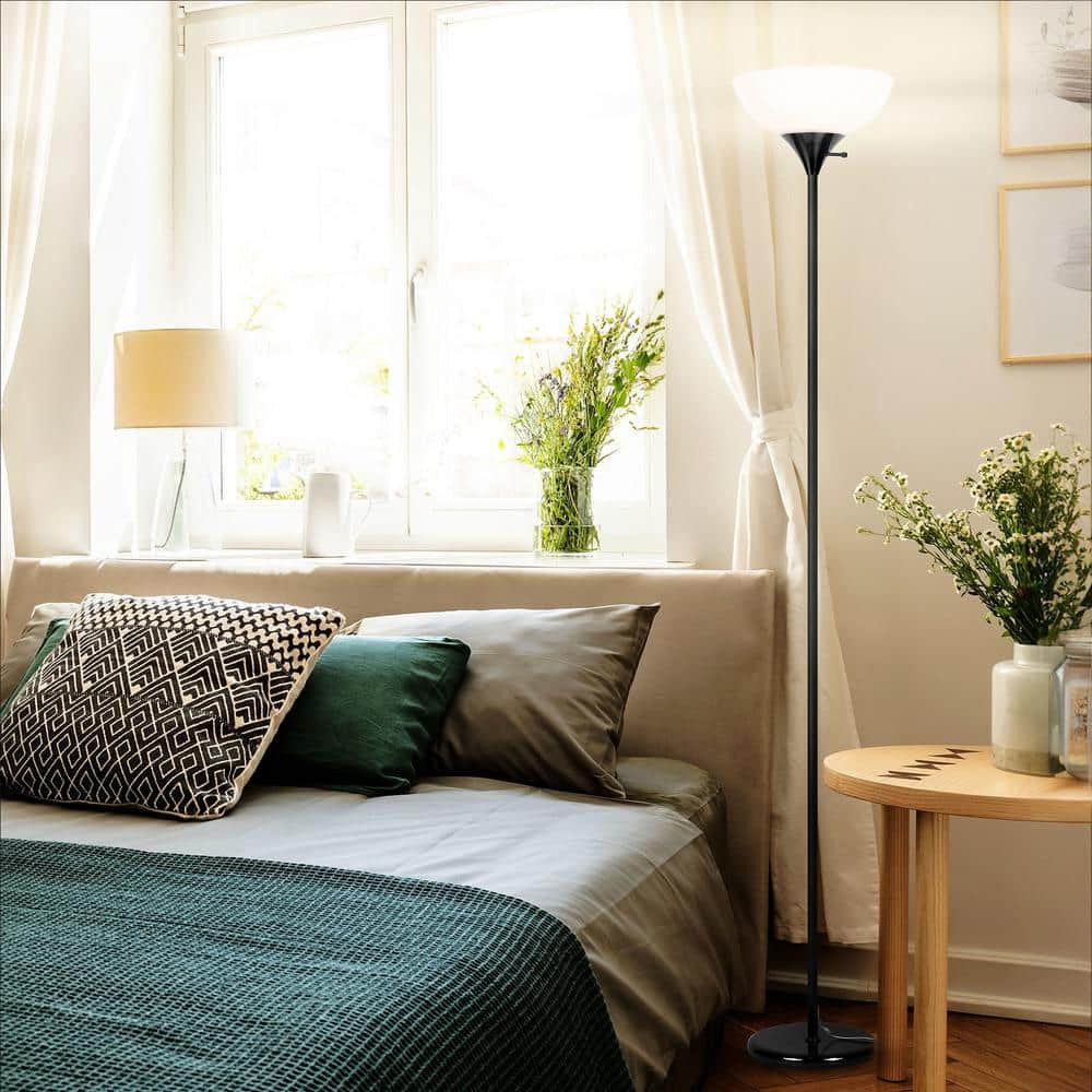 Brightech Sky Dome 72 in. Classic Black Industrial Dimming LED Floor Lamp