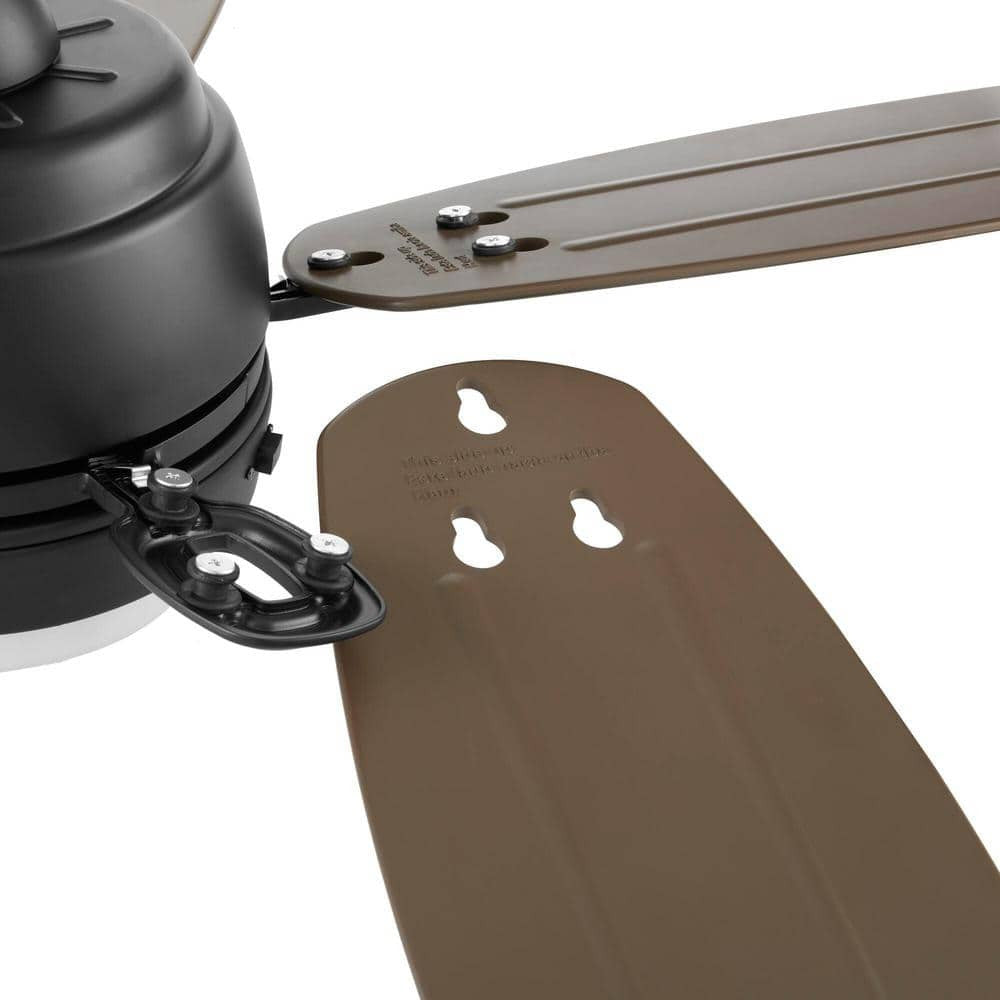 Daniel Island 52" LED Outdoor Ceiling Fan Matte Black Remote Home Decorators