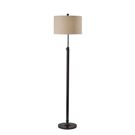 Barton 65.5 in. 1-Light Antique Bronze Bulb Pendant Standing Floor Lamp