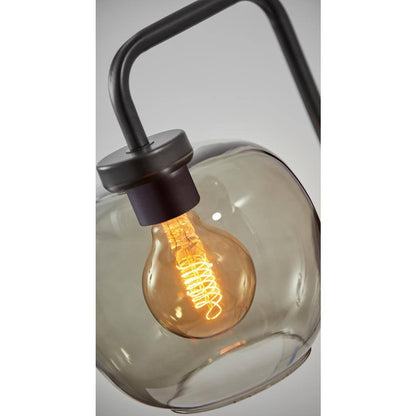 Adesso Ashton 12.5in Black Wall Lamp Modern Plug In Adjustable Bedroom Light
