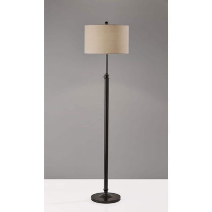 Barton 65.5 in. 1-Light Antique Bronze Bulb Pendant Standing Floor Lamp