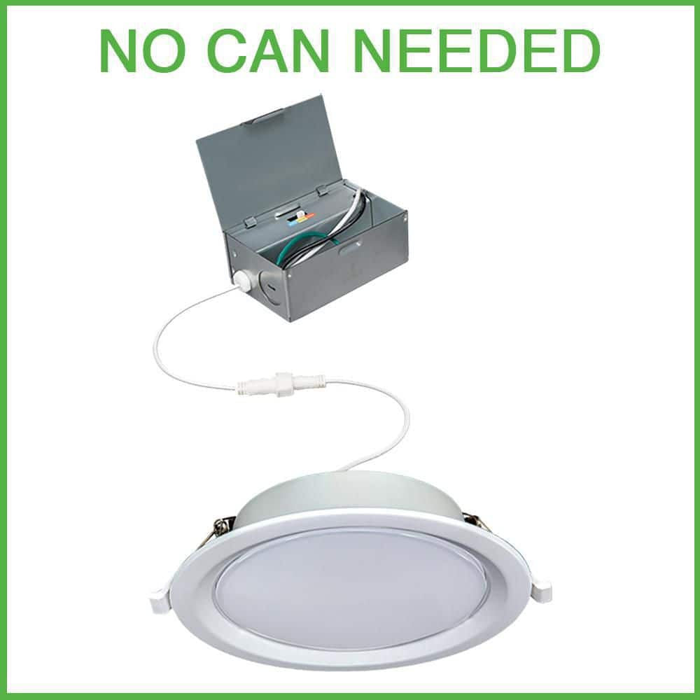 6 in. Canless Color Selectable CCT LED Recessed Light Trim Downlight 6-PK