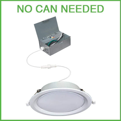 6 in. Canless Color Selectable CCT LED Recessed Light Trim Downlight 6-PK