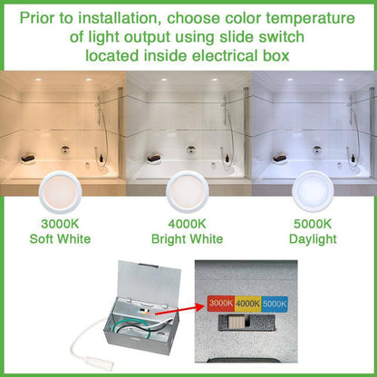 6 in. Canless Color Selectable CCT LED Recessed Light Trim Downlight 6-PK