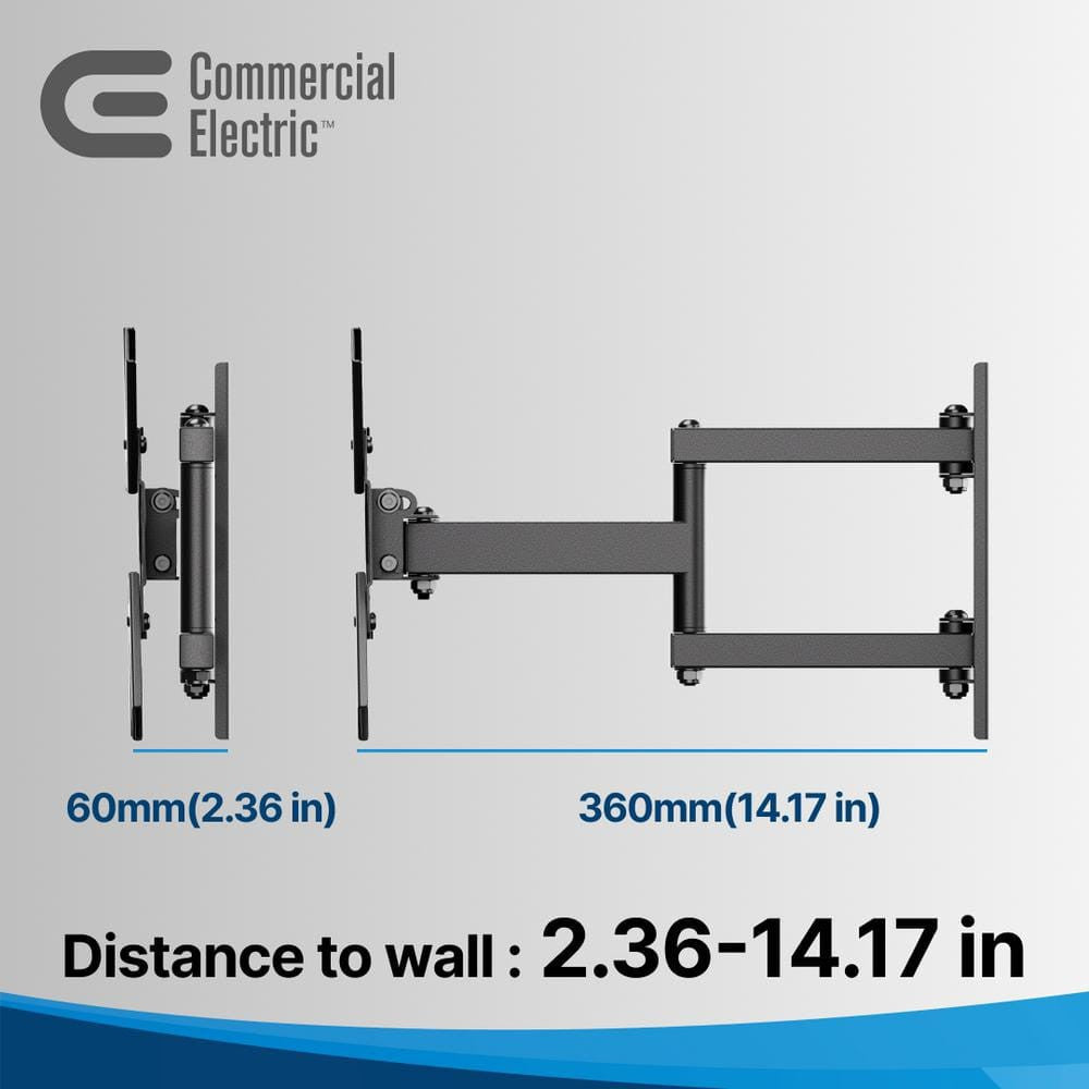 Commercial Electric 13 in. to 47 in. Full Motion Wall Mount for TVs