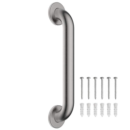 Design House 12 in. x 1-1/2 in. Bathroom Safety Grab Bar in Satin Nickel - ADA