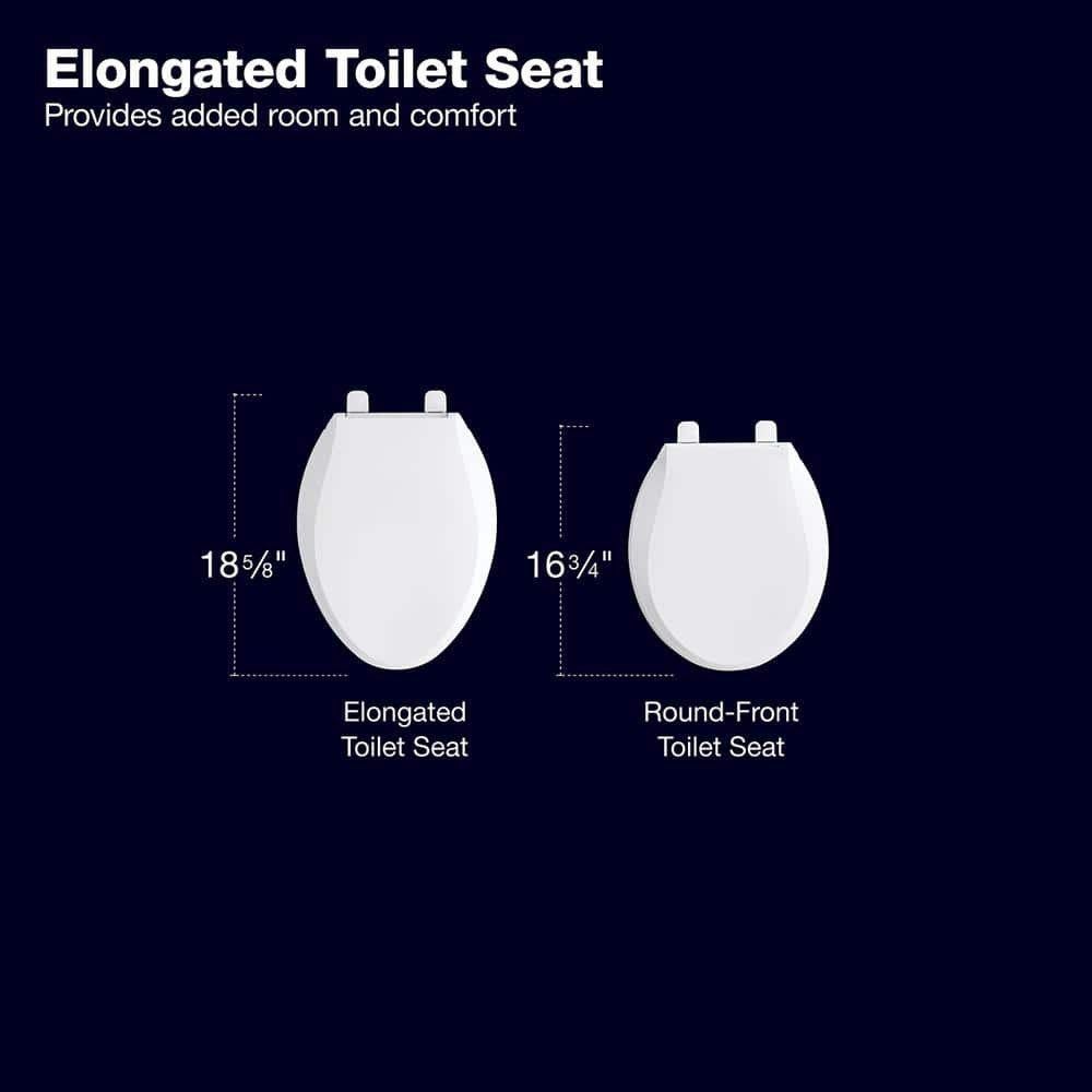 Broadwood Elongated Closed Front Toilet Seat in White