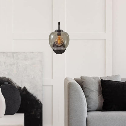 Adesso Ashton 12.5in Black Wall Lamp Modern Plug In Adjustable Bedroom Light