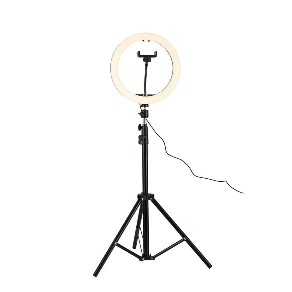 Alsy 67.5in LED Ring Light Tripod with Phone Holder 3CCT Adjustable Height