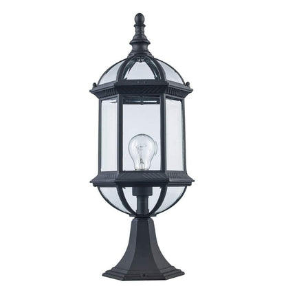 Bel Air Lighting Wentworth 20.75 in. Black Outdoor Lamp Post Light Fixture