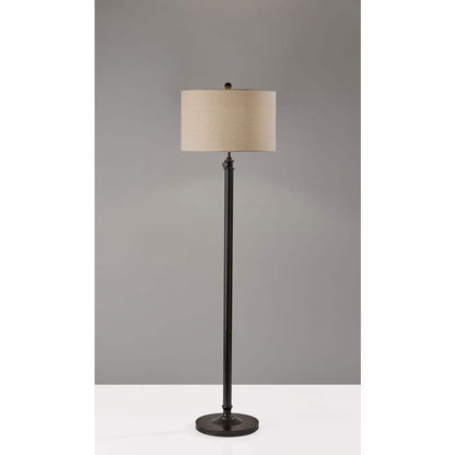 Barton 65.5 in. 1-Light Antique Bronze Bulb Pendant Standing Floor Lamp