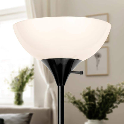 Brightech Sky Dome 72 in. Classic Black Industrial Dimming LED Floor Lamp