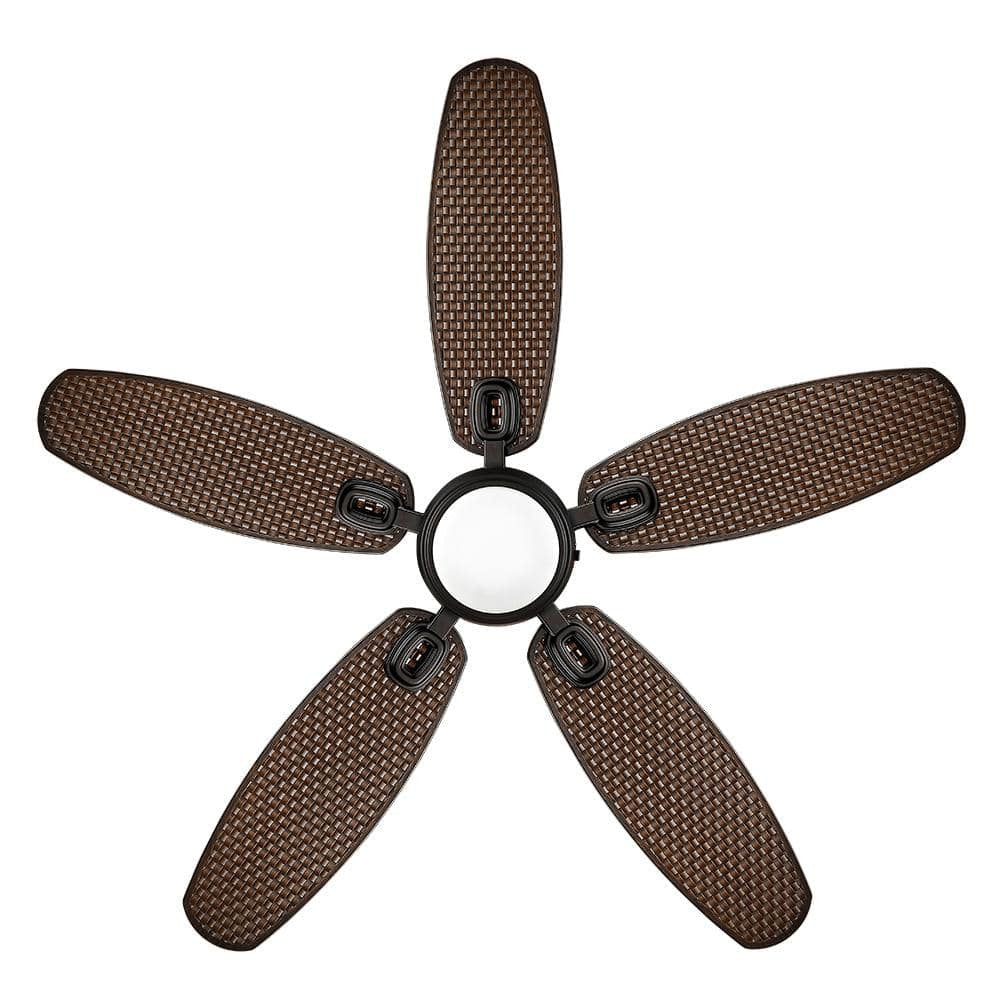 Daniel Island 52" LED Outdoor Ceiling Fan Matte Black Remote Home Decorators