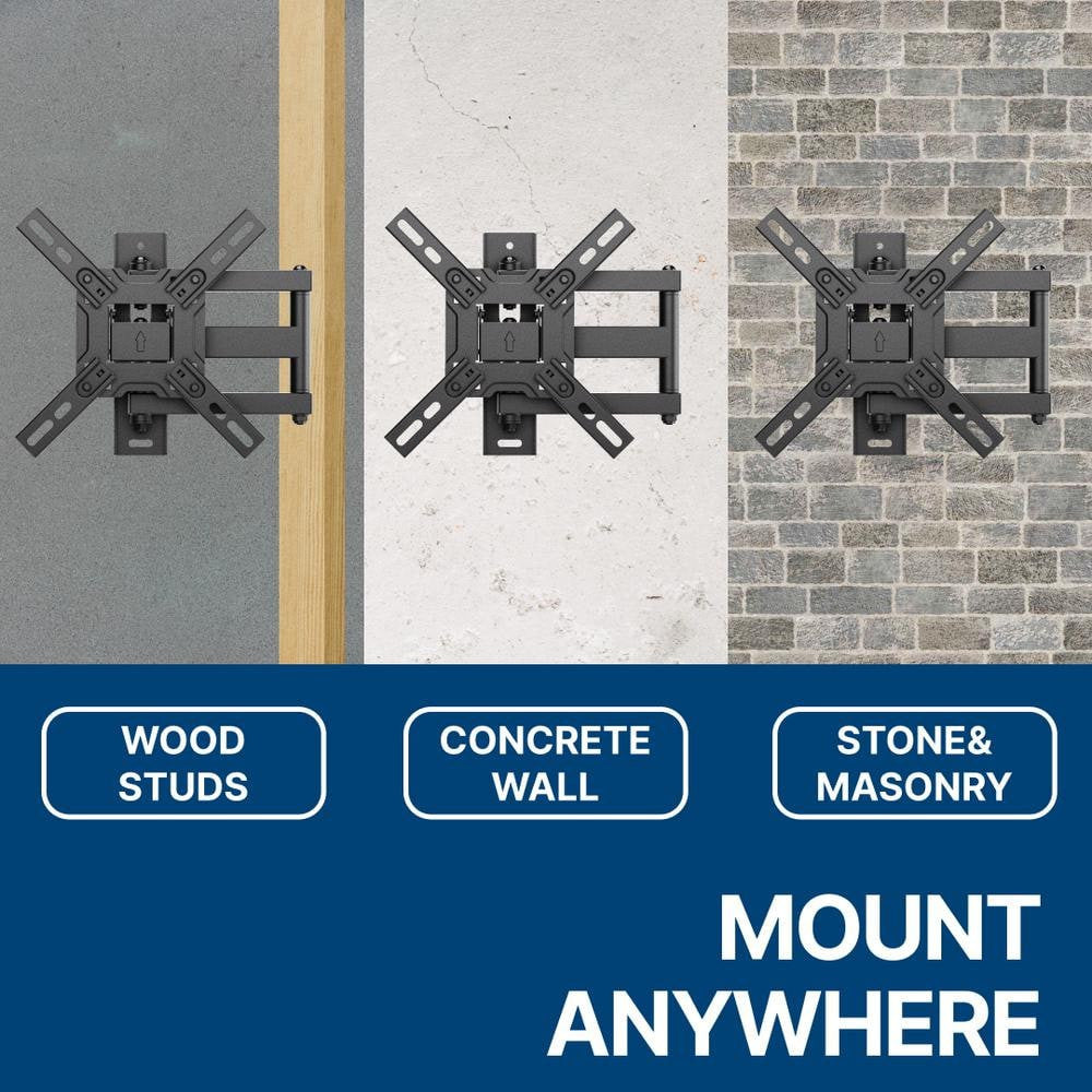 Commercial Electric 13 in. to 47 in. Full Motion Wall Mount for TVs