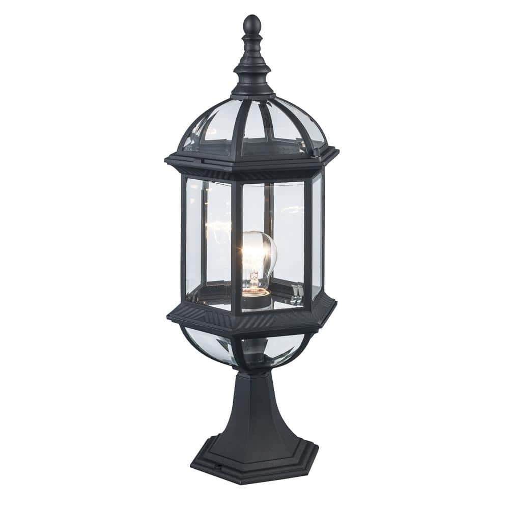 Bel Air Lighting Wentworth 20.75 in. Black Outdoor Lamp Post Light Fixture
