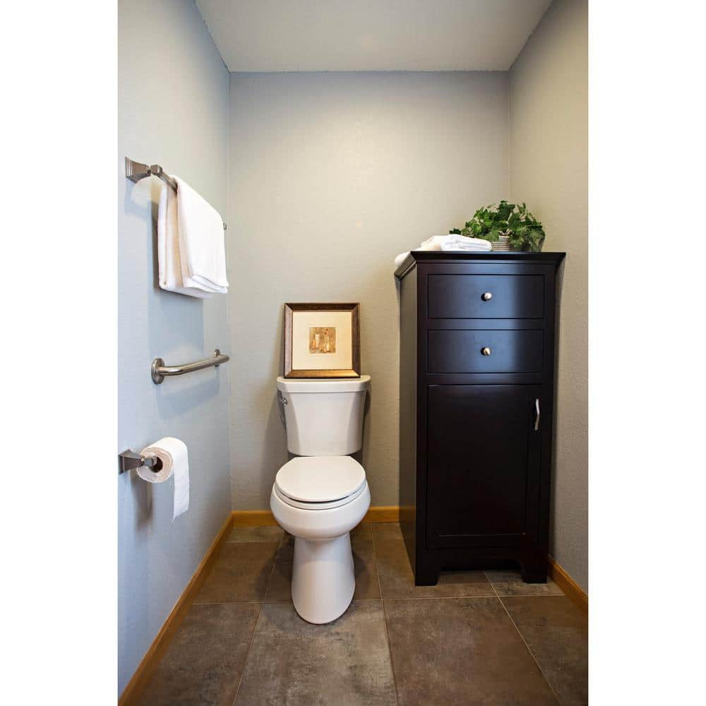 Design House 12 in. x 1-1/2 in. Bathroom Safety Grab Bar in Satin Nickel - ADA