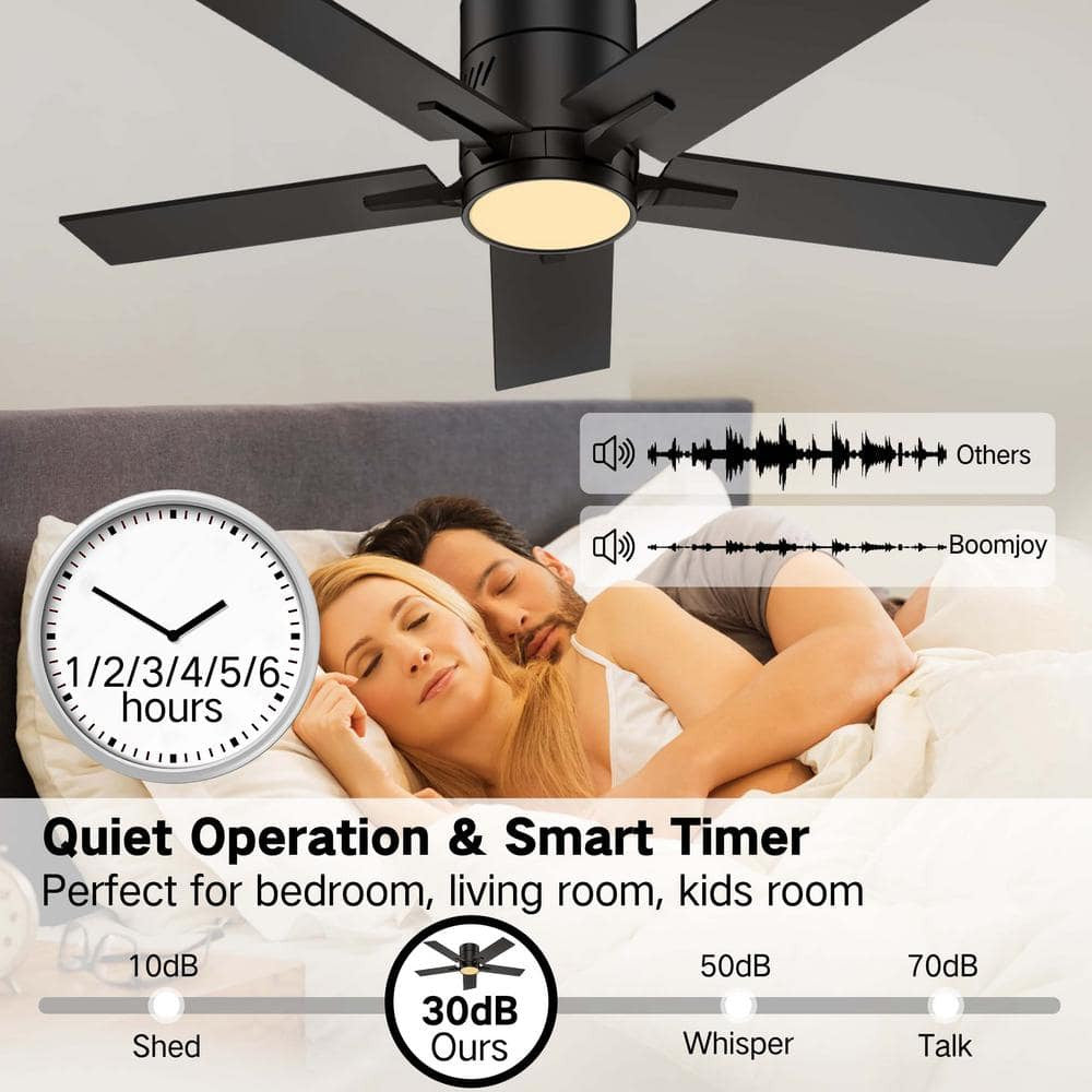 BICIK 42 in.Integrated LED Indoor/Covered Outdoor Black Ceiling Fan+Light+Remote